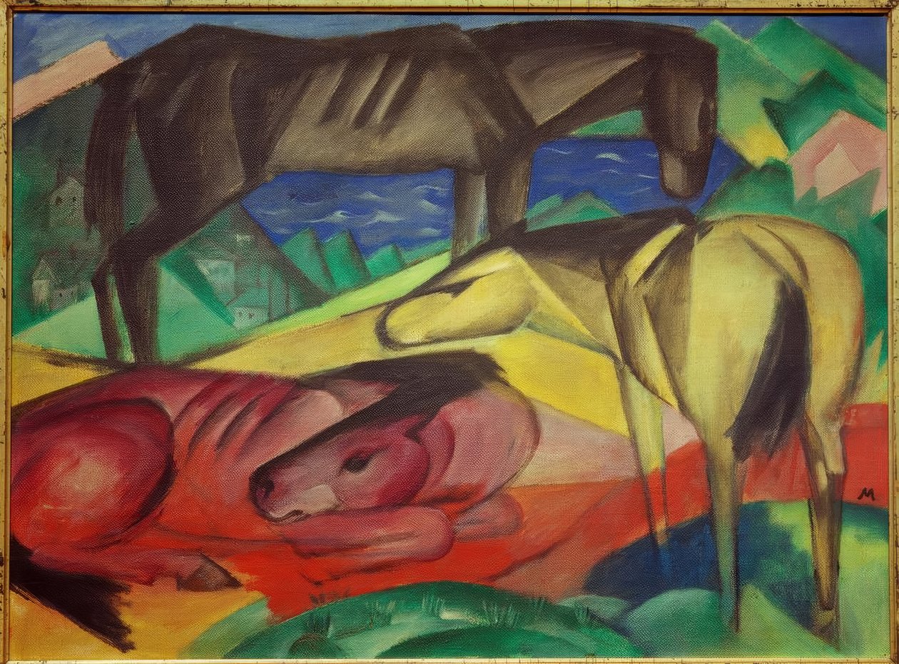 Tre heste II af Franz Marc