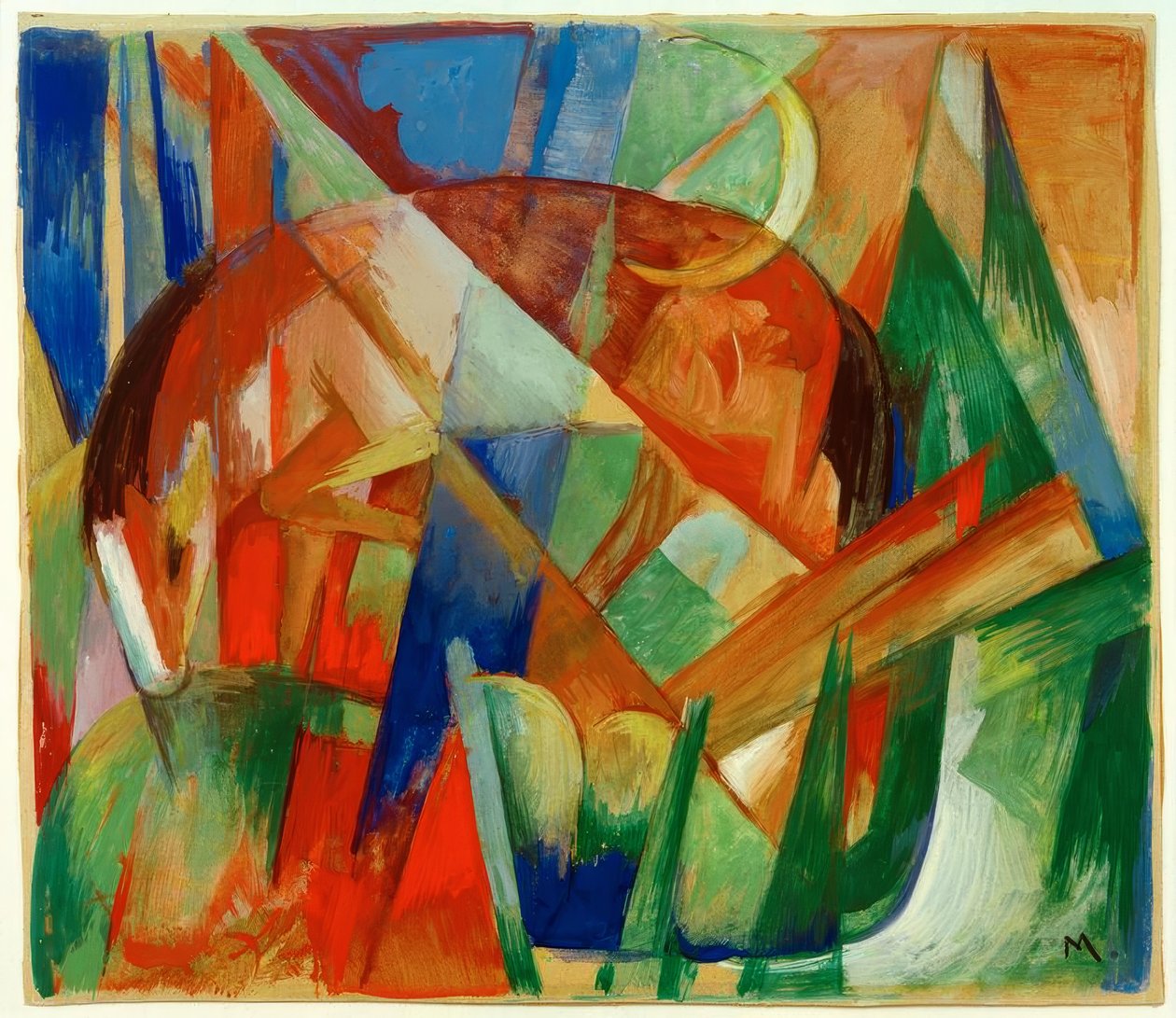 Fantastisk dyr II (hest) af Franz Marc
