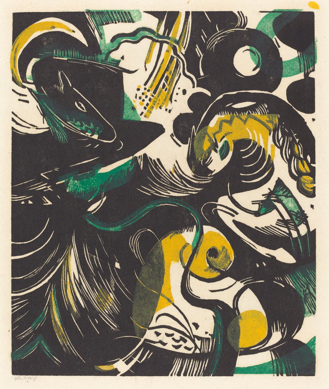 Genesis II (Skabelsehistorie II) af Franz Marc