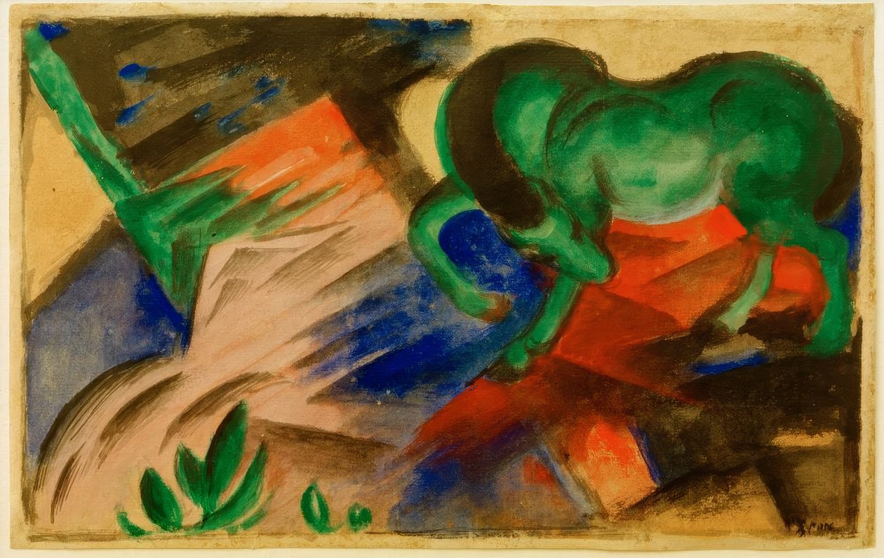Grøn hest af Franz Marc