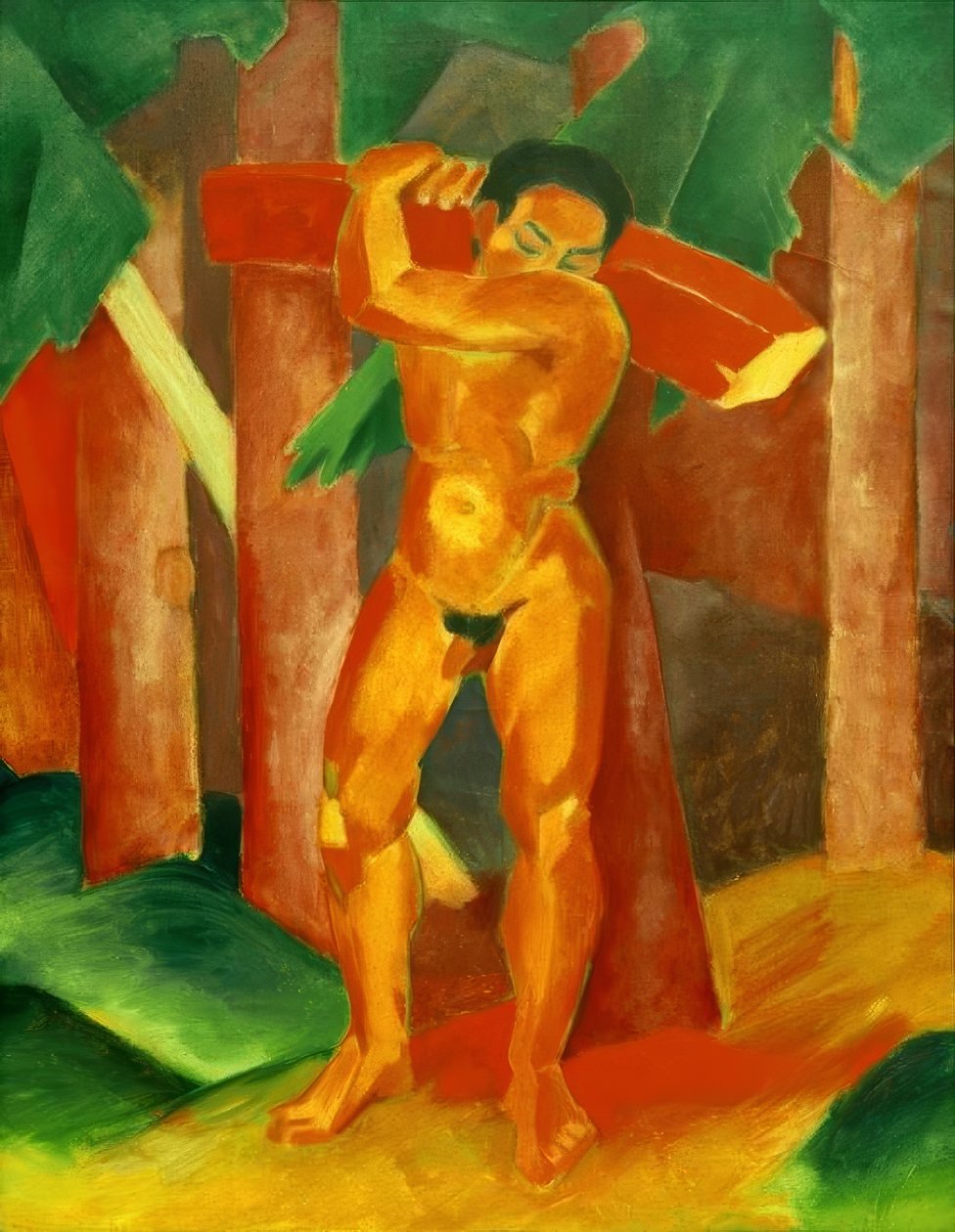 Træbjælker af Franz Marc