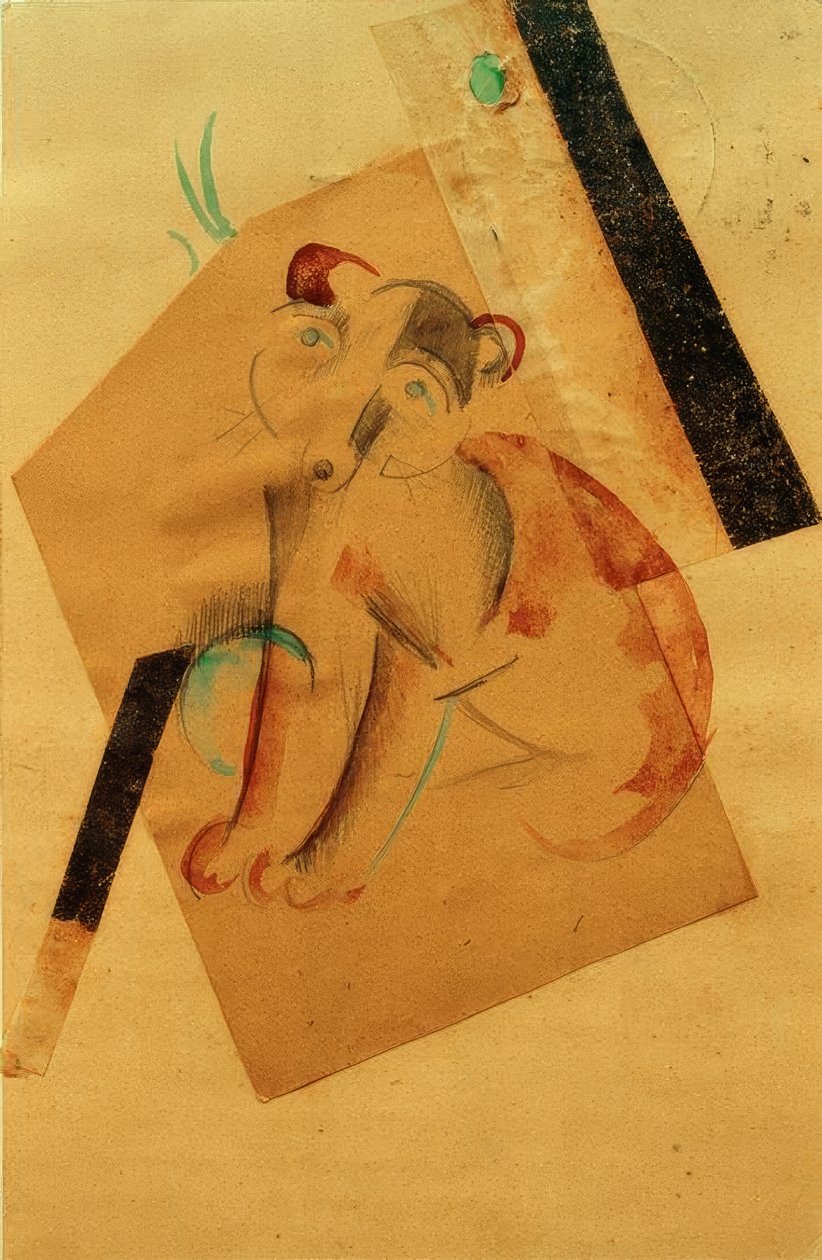 Hund i forventning af Franz Marc