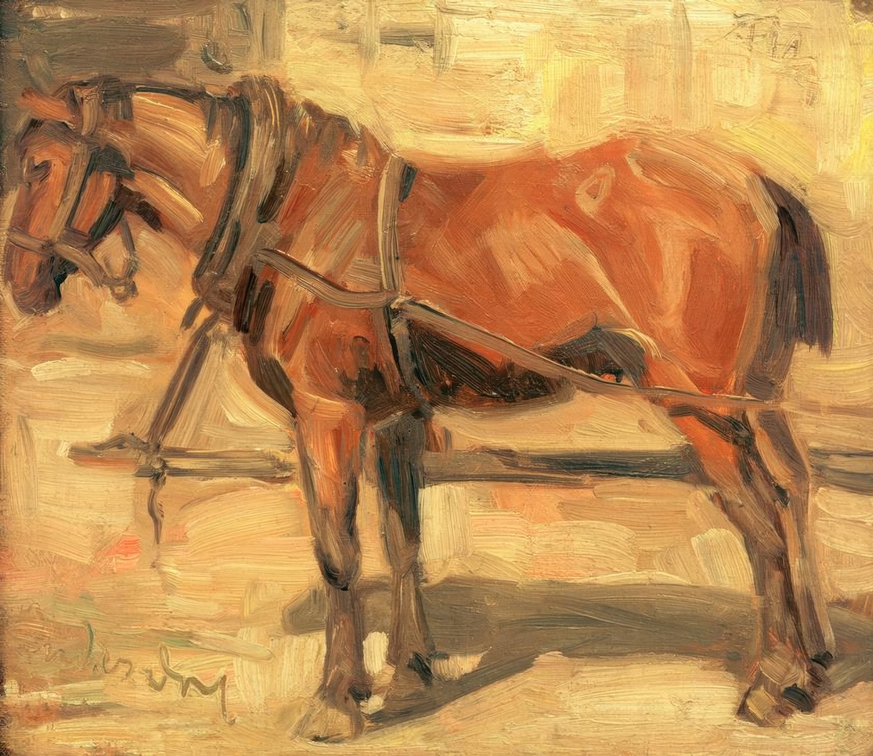 Lille hestestudie af Franz Marc