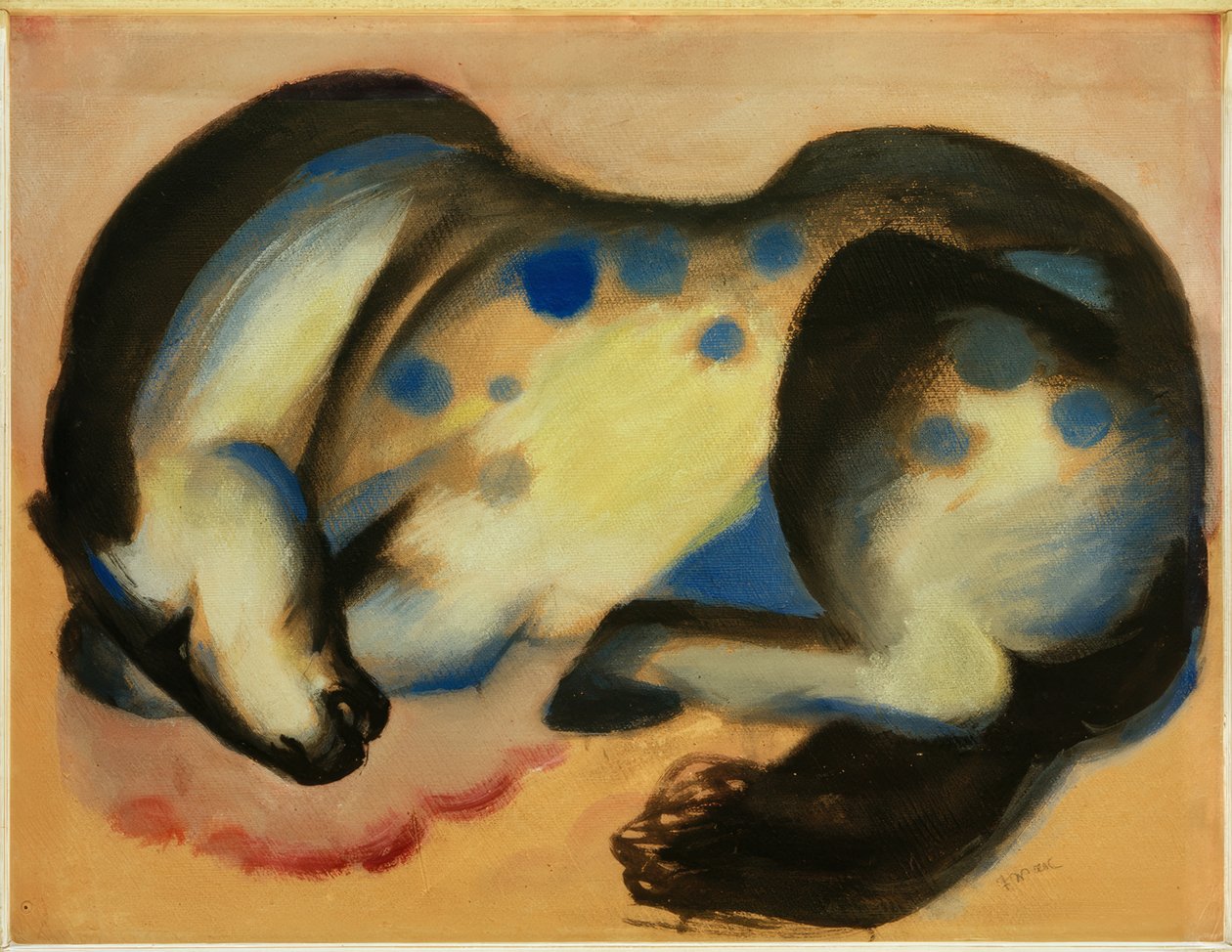 Liggende hest af Franz Marc