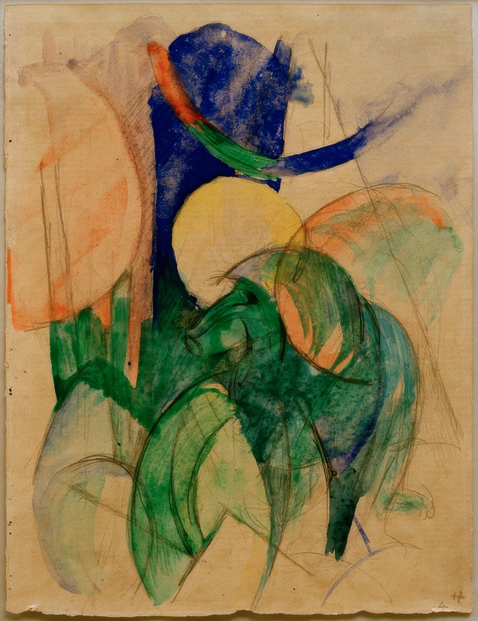 Mandrill af Franz Marc