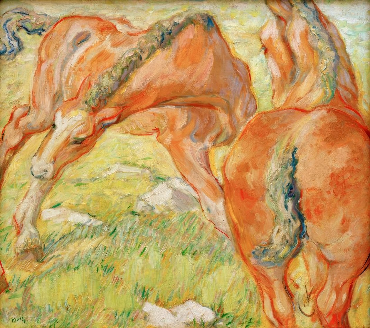 Moder hest og føl af Franz Marc