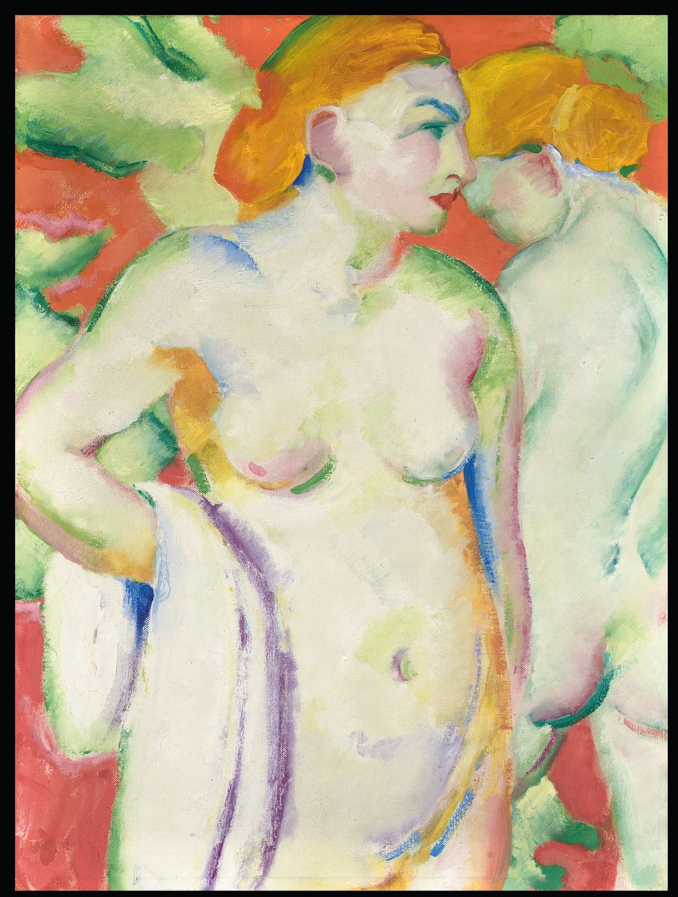 Nøgenbilleder i Cinnabar af Franz Marc