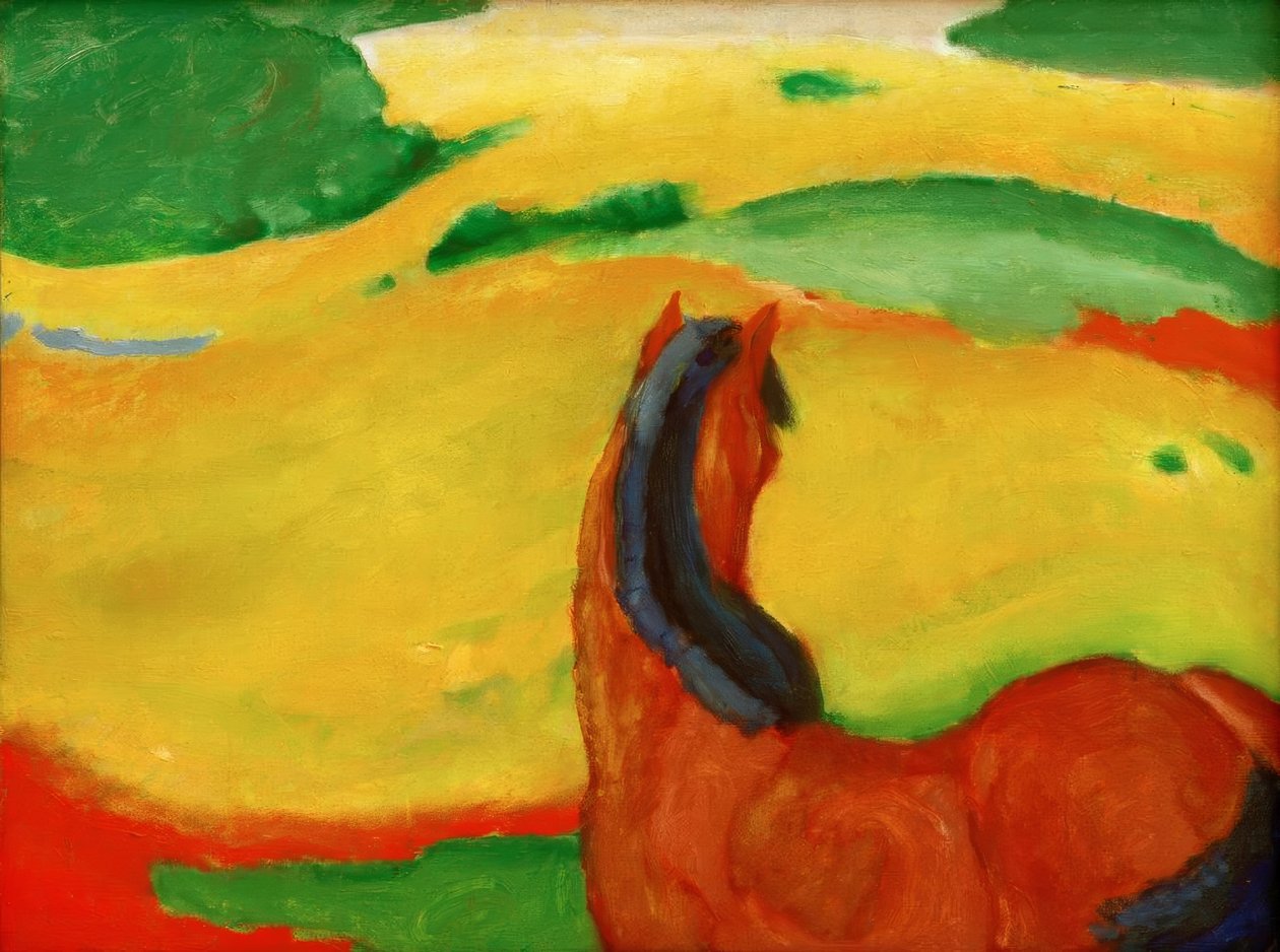 Hest på landet af Franz Marc