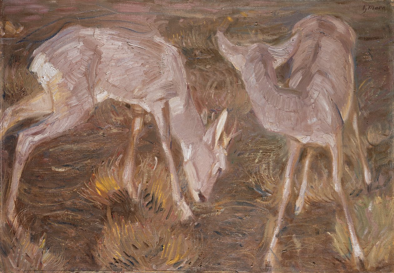 Hjorte i skumringen af Franz Marc