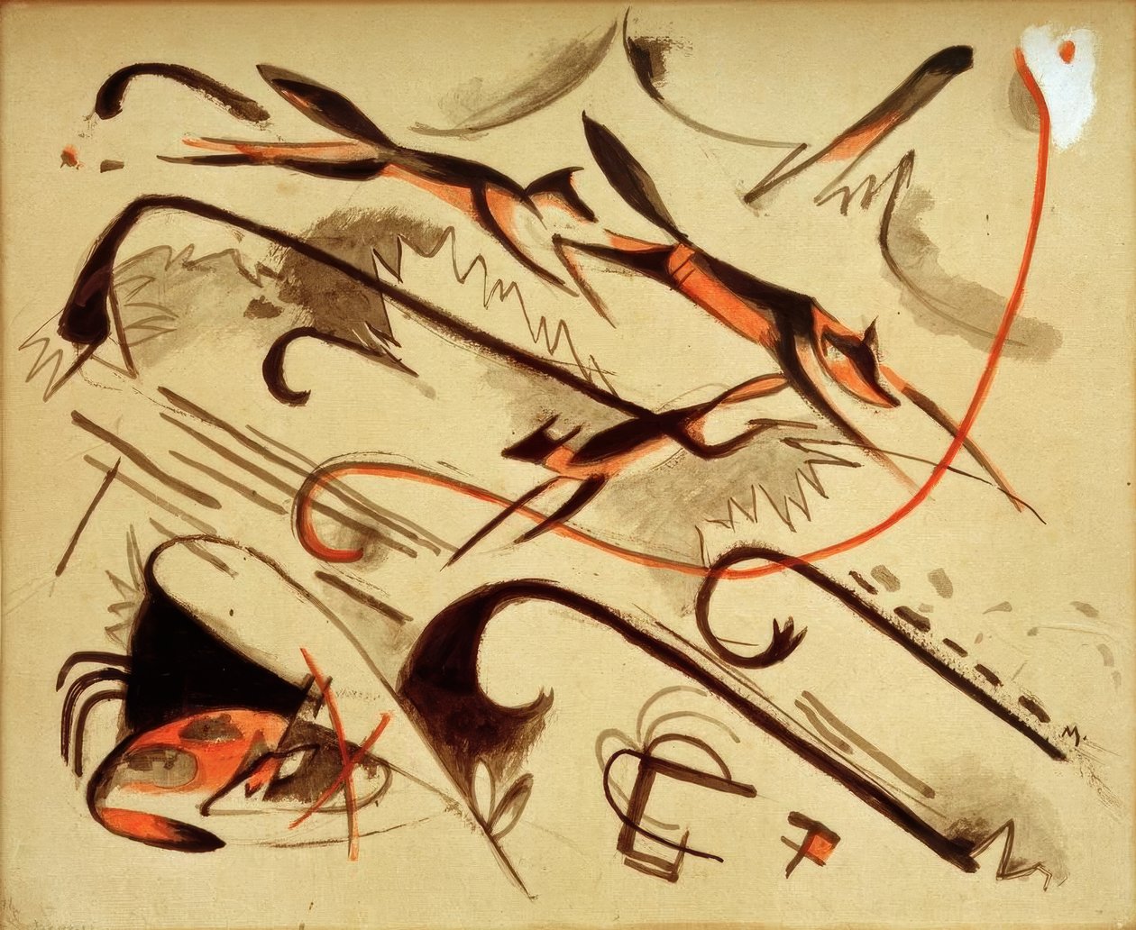 Scherzo (ræve spiller) af Franz Marc