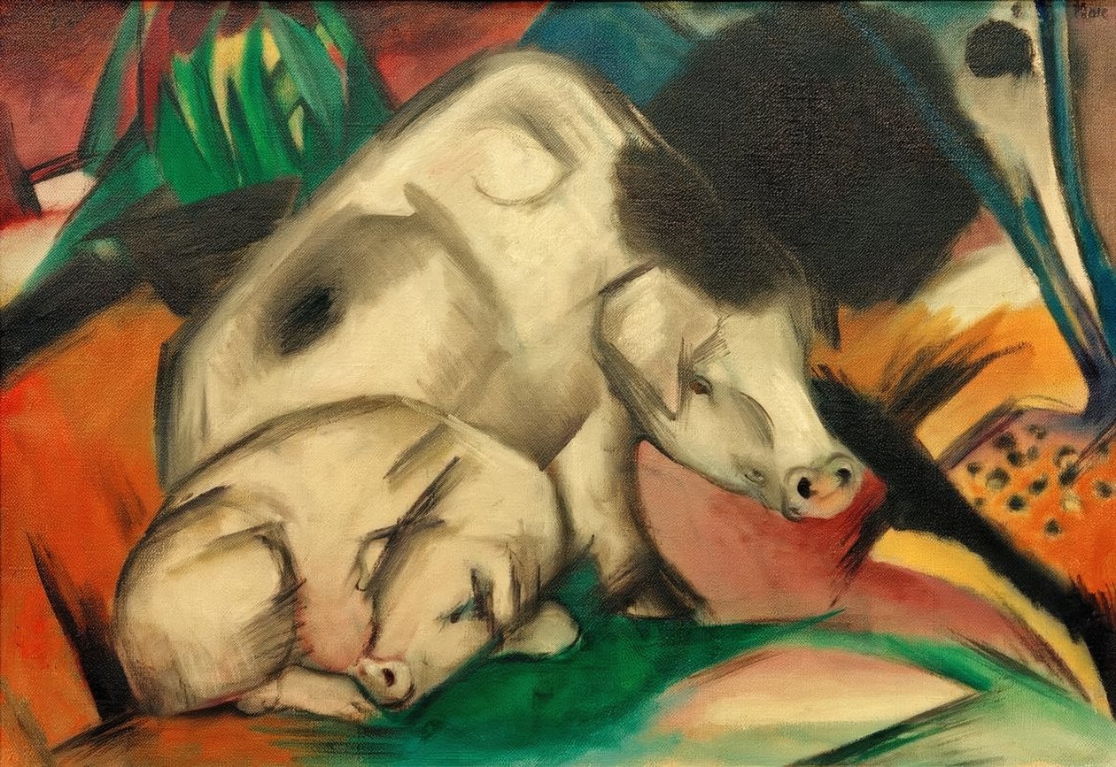 Grise (modersvin) af Franz Marc