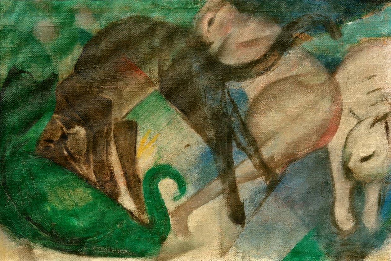 Legende katte (kattebillede) af Franz Marc
