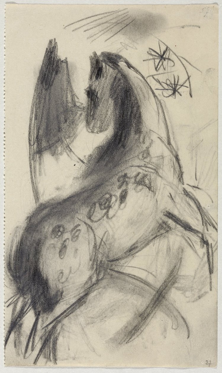springende hest af Franz Marc