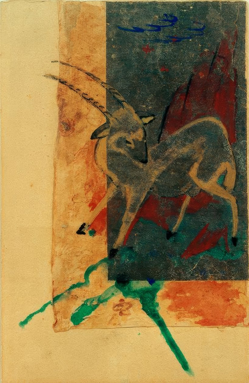 Steinbock af Franz Marc