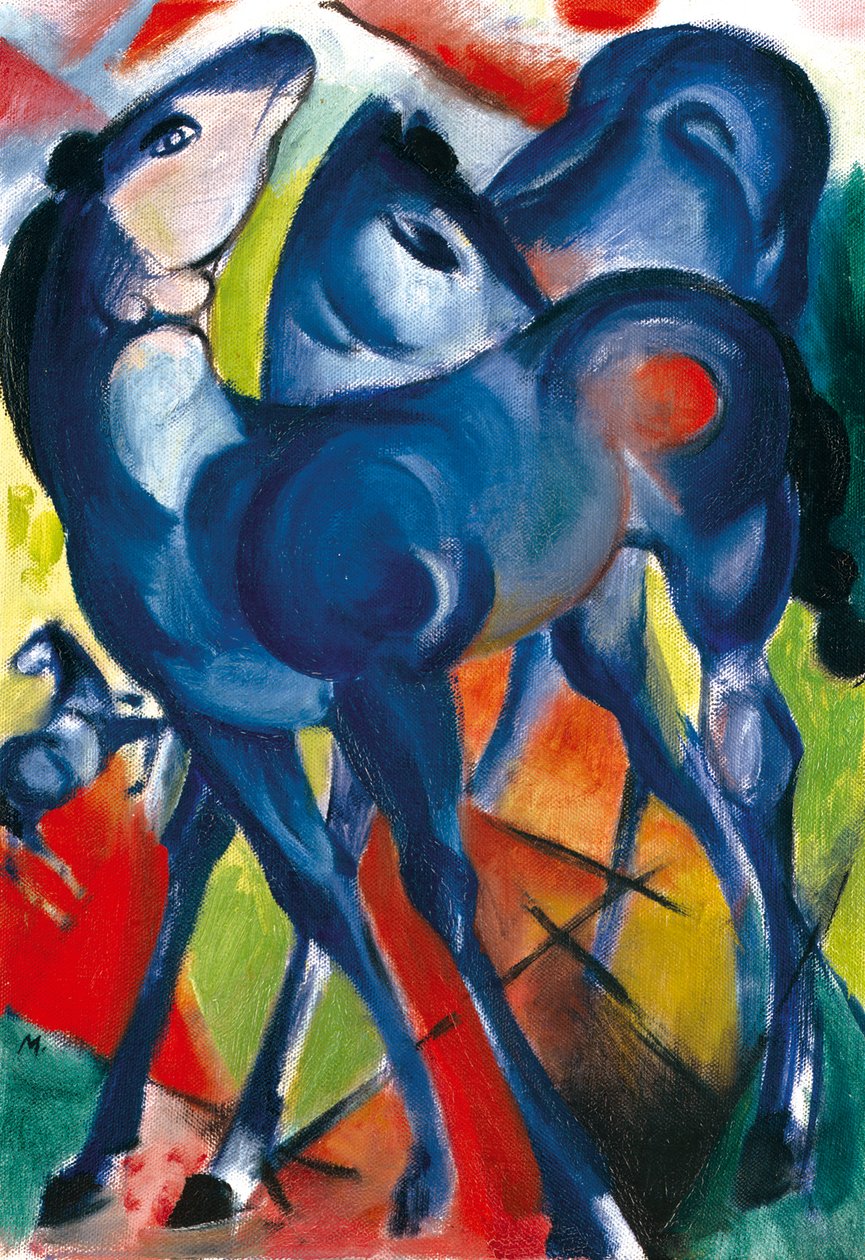 De blå føl af Franz Marc