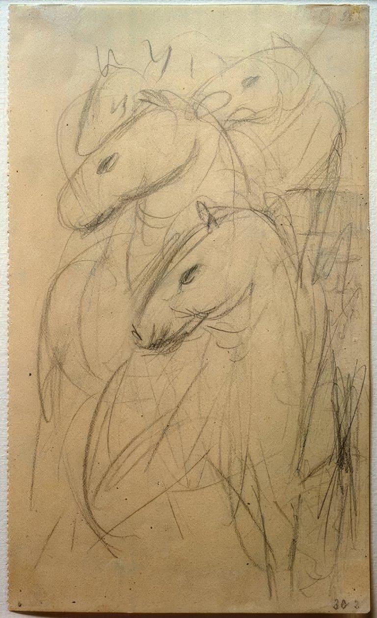 De blå hestes tårn af Franz Marc