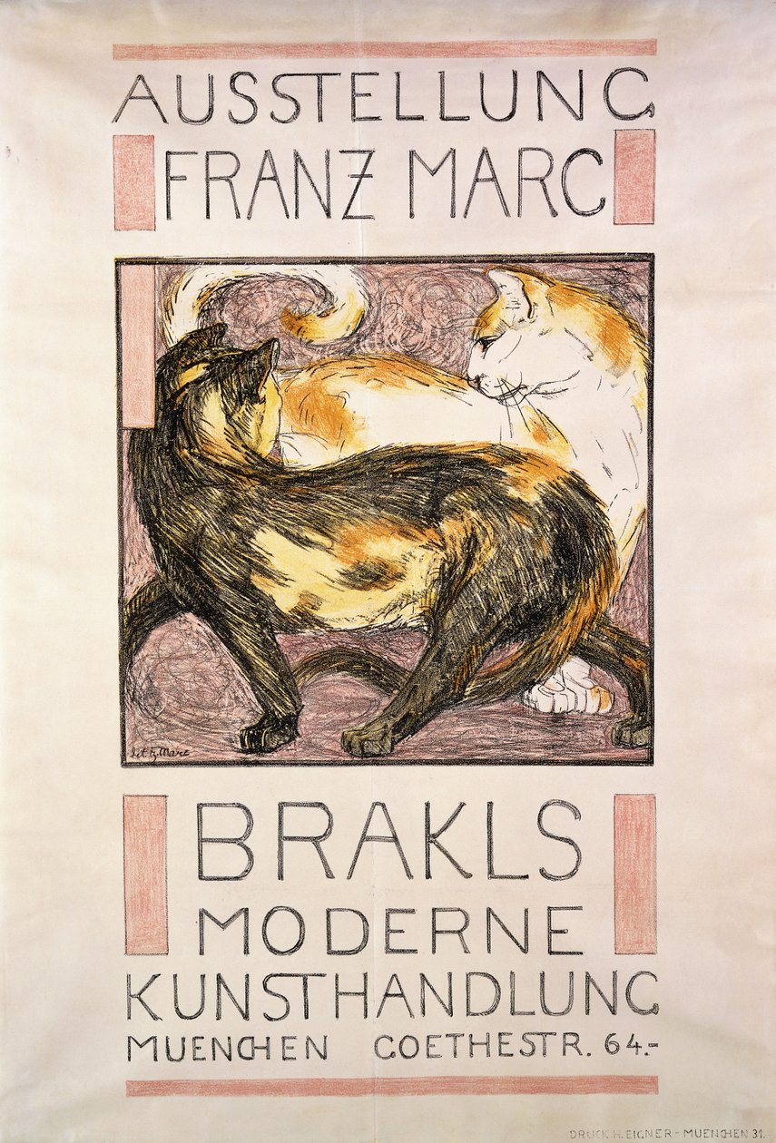 To katte, 1909-10 af Franz Marc