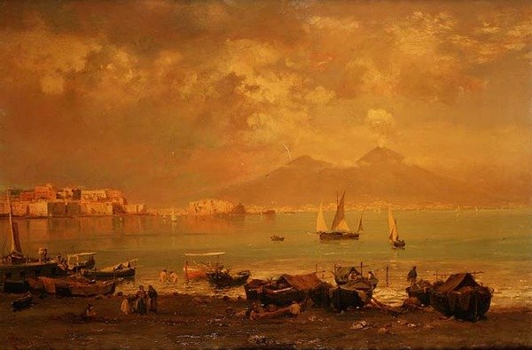 Napoli-bugten af Franz Richard Unterberger