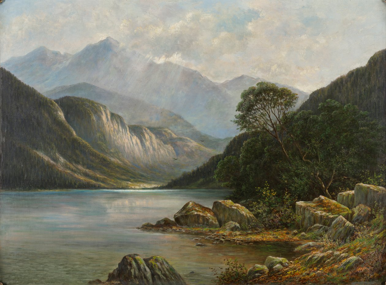 Badersee med Wetterstein af Franz Stephan Paschinger