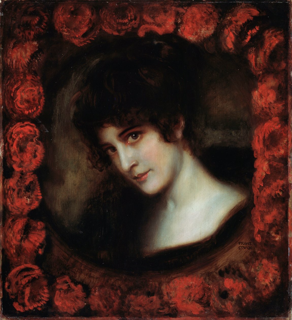 Portræt af en kvinde«. af Franz Stuck Ritter von