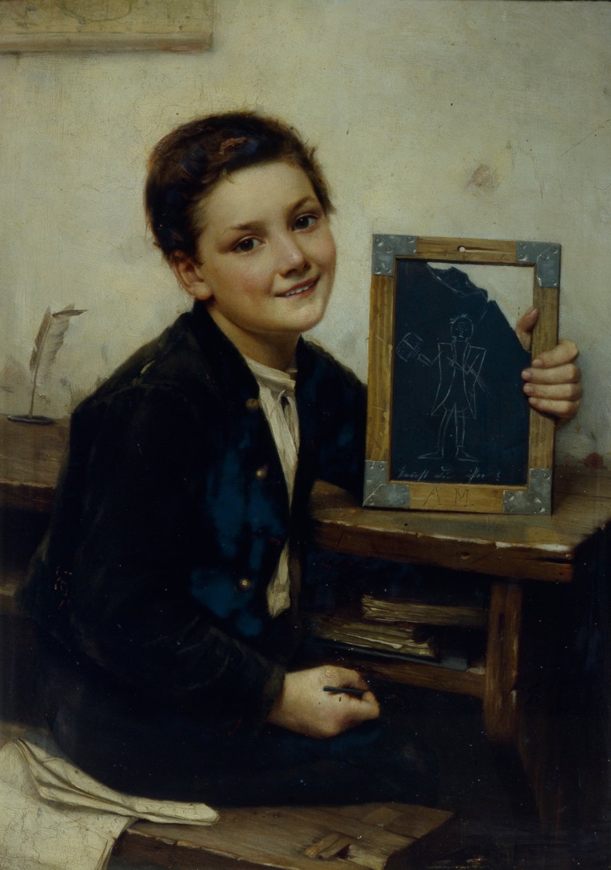 Skoledreng, 1880 af Franz Thone