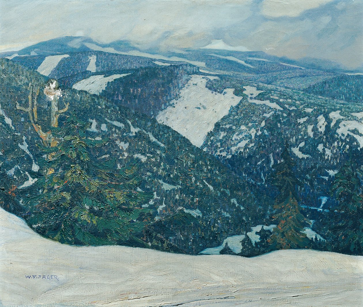 Landskab i Jizera-bjergene af Franz Wilhelm Jäger