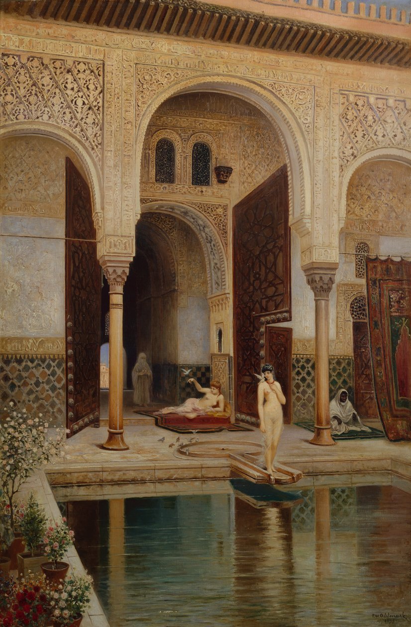 Alhambra Palace Patio i Grenada af Franz Wilhelm Odelmark