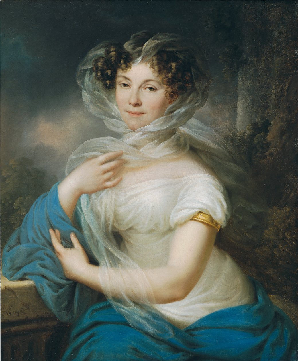 portræt af en dame af Franz Xaver Ferdinand von Lampi
