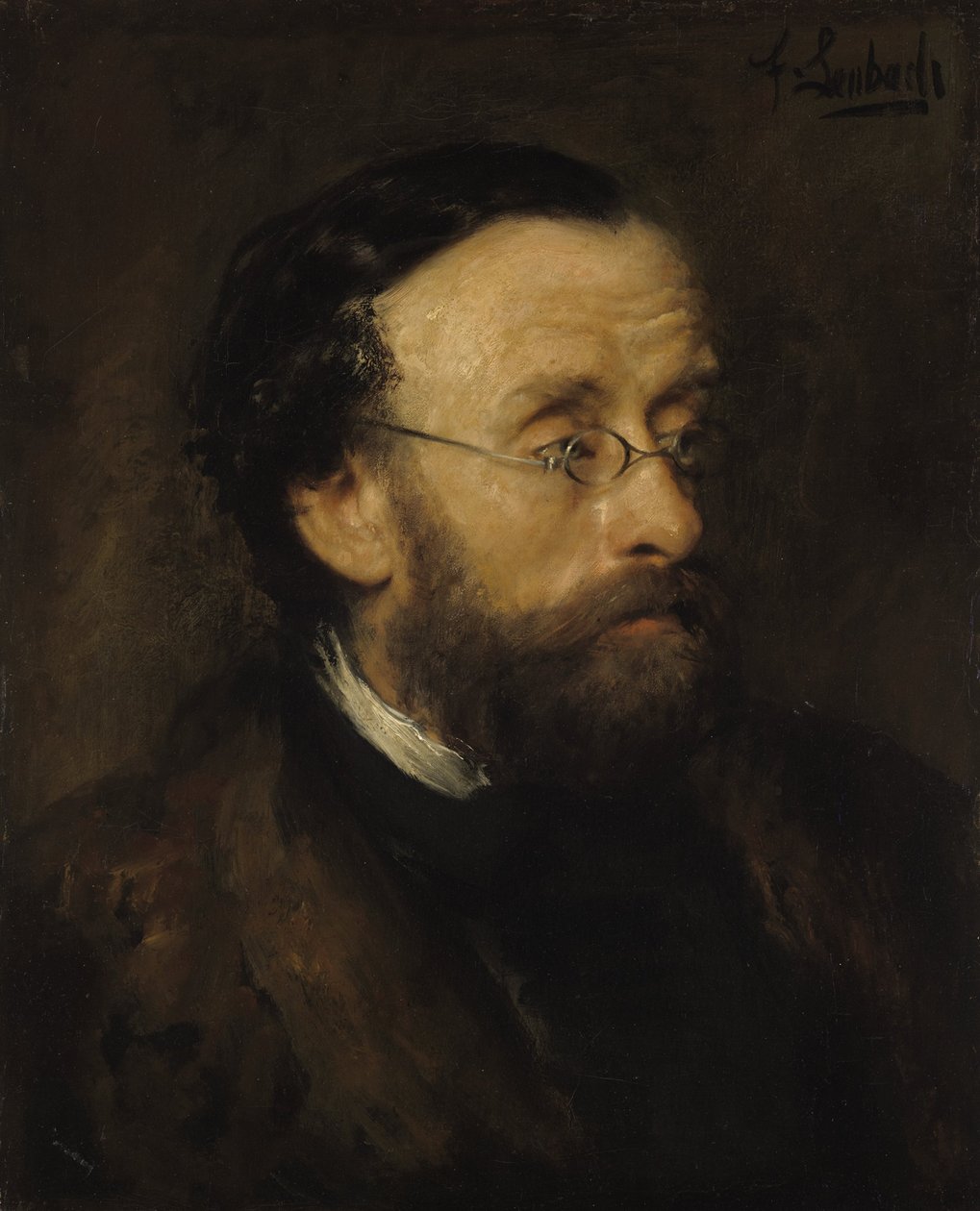 Landskabsmaleren Eduard Schleich af Franz von Lenbach