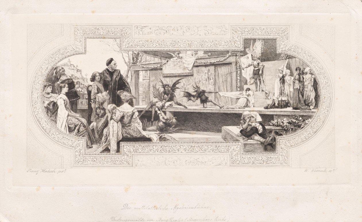 Den middelalderlige mysteriescene af Franz von Matsch