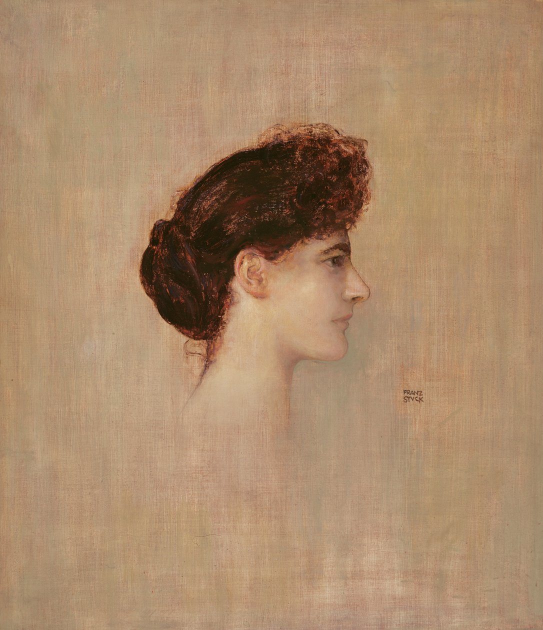 Portræt af en kvinde, 1892 af Franz von Stuck
