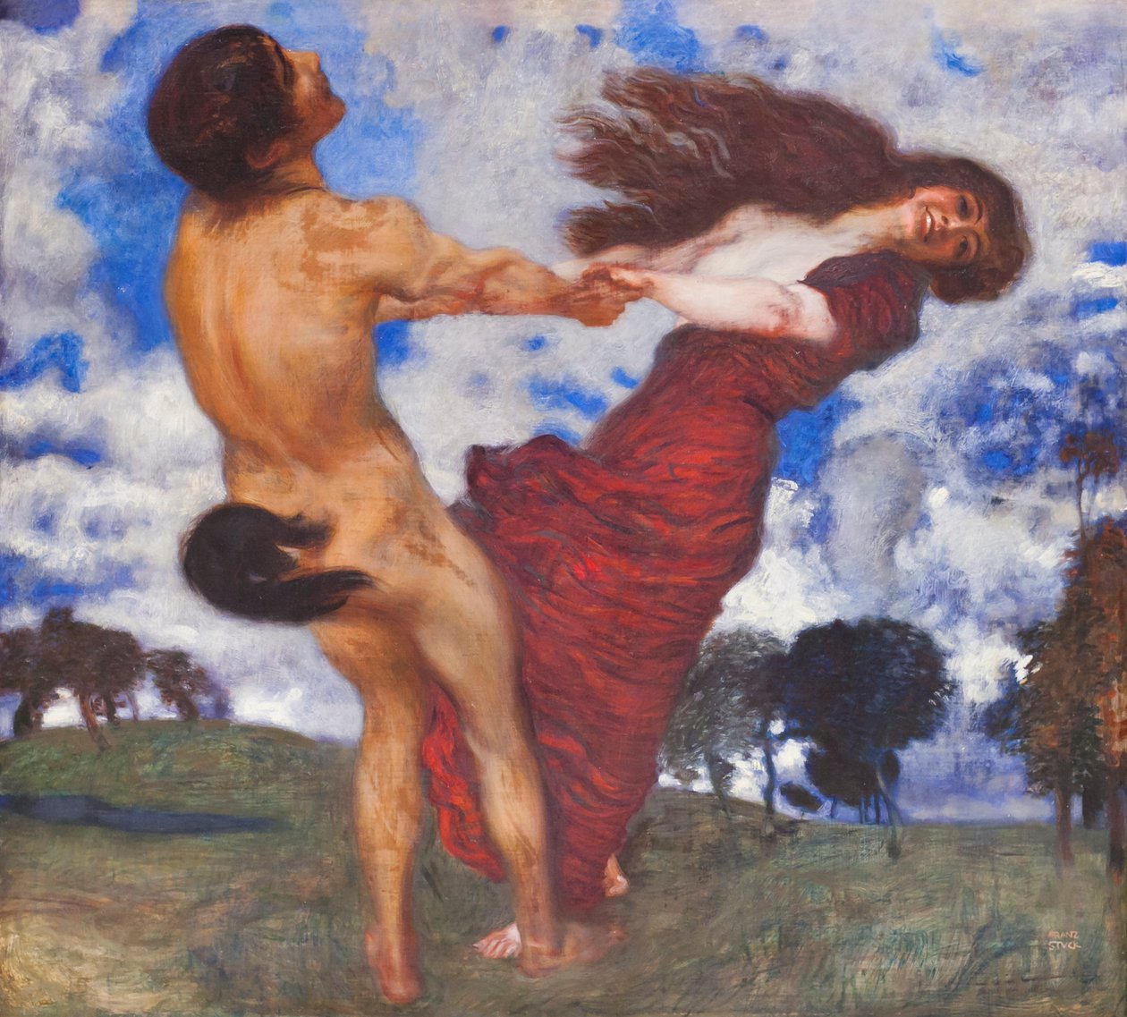 Ring-en-Ring-of-Roses af Franz von Stuck