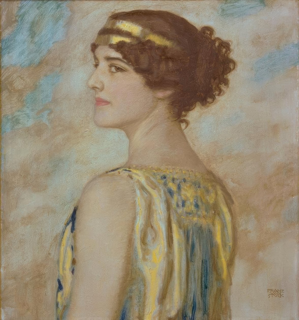 Datteren Mary som græker af Franz von Stuck