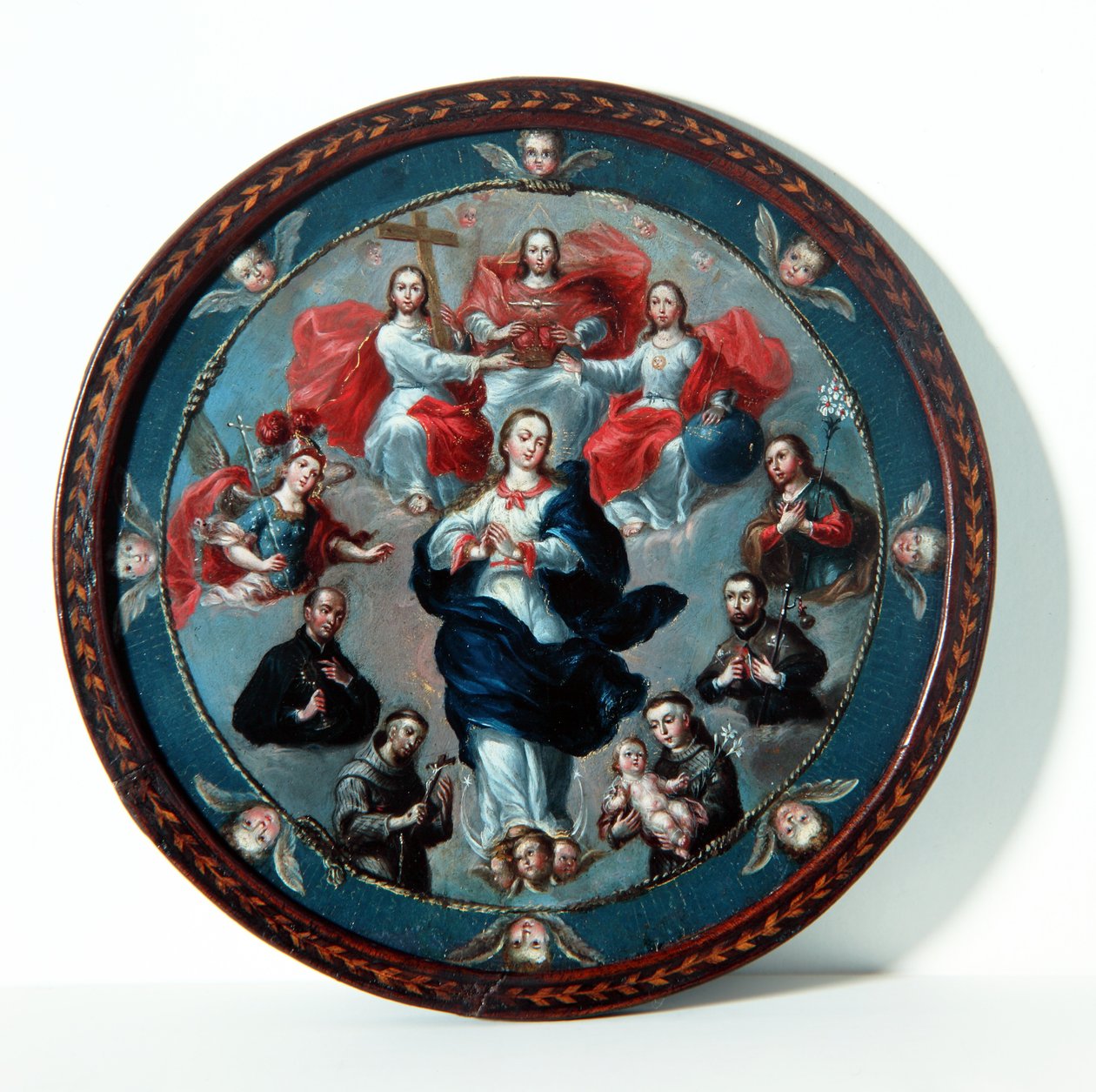 Nonner Shield (olie på kobber) af Fray Miguel de Herrera