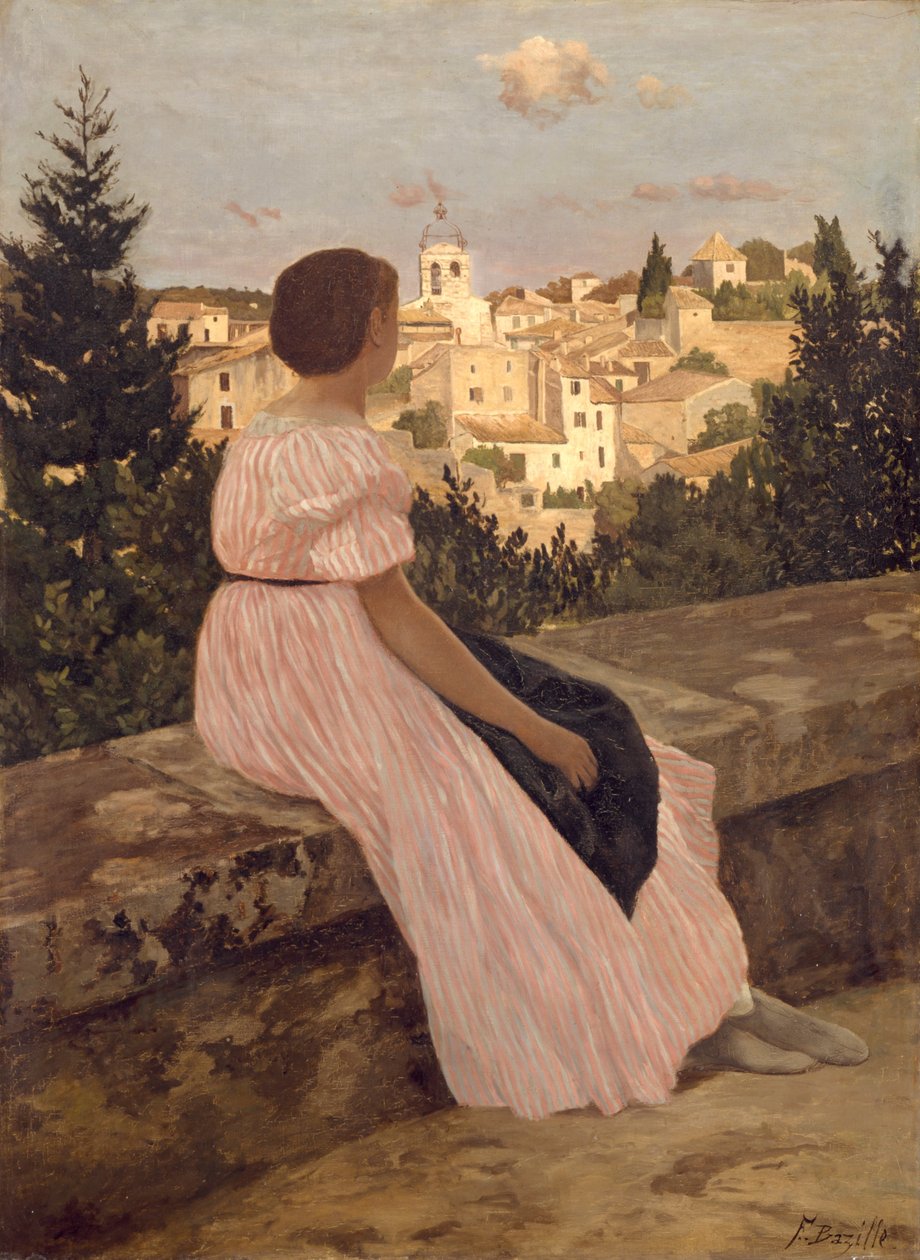 La Robe Rose af Frédéric Bazille