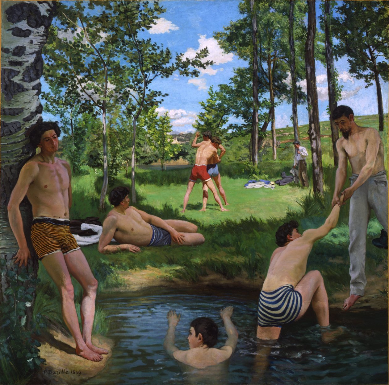 Sommerscene af Frédéric Bazille