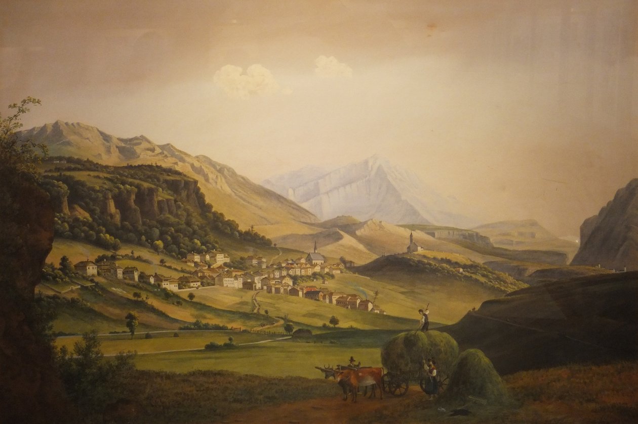 Frédérich Martens - Udsigt over Pieve Tesino af Frederic Martens