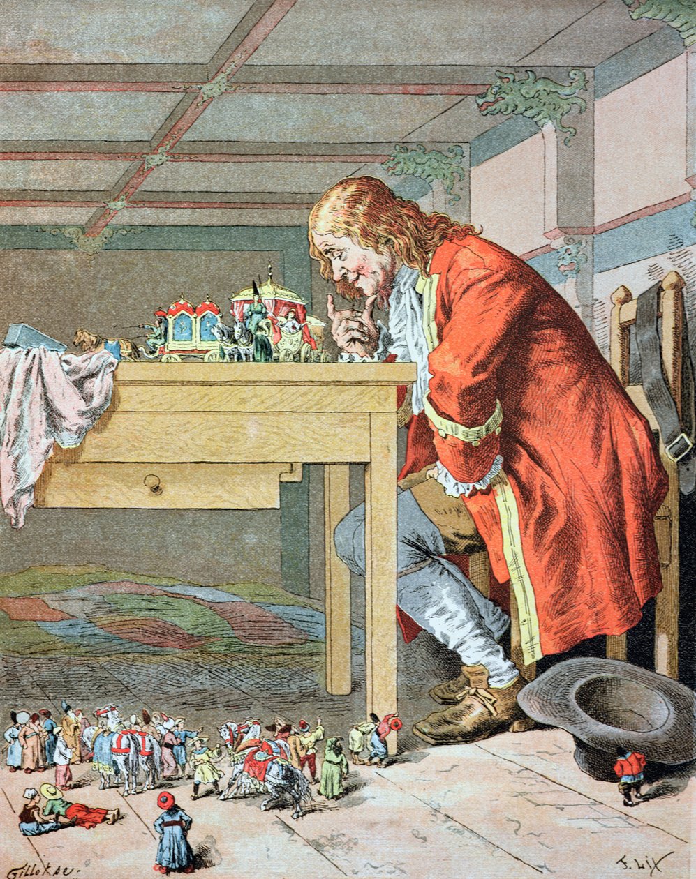 Mens jeg talte med damerne...", illustration fra "Gulliver
