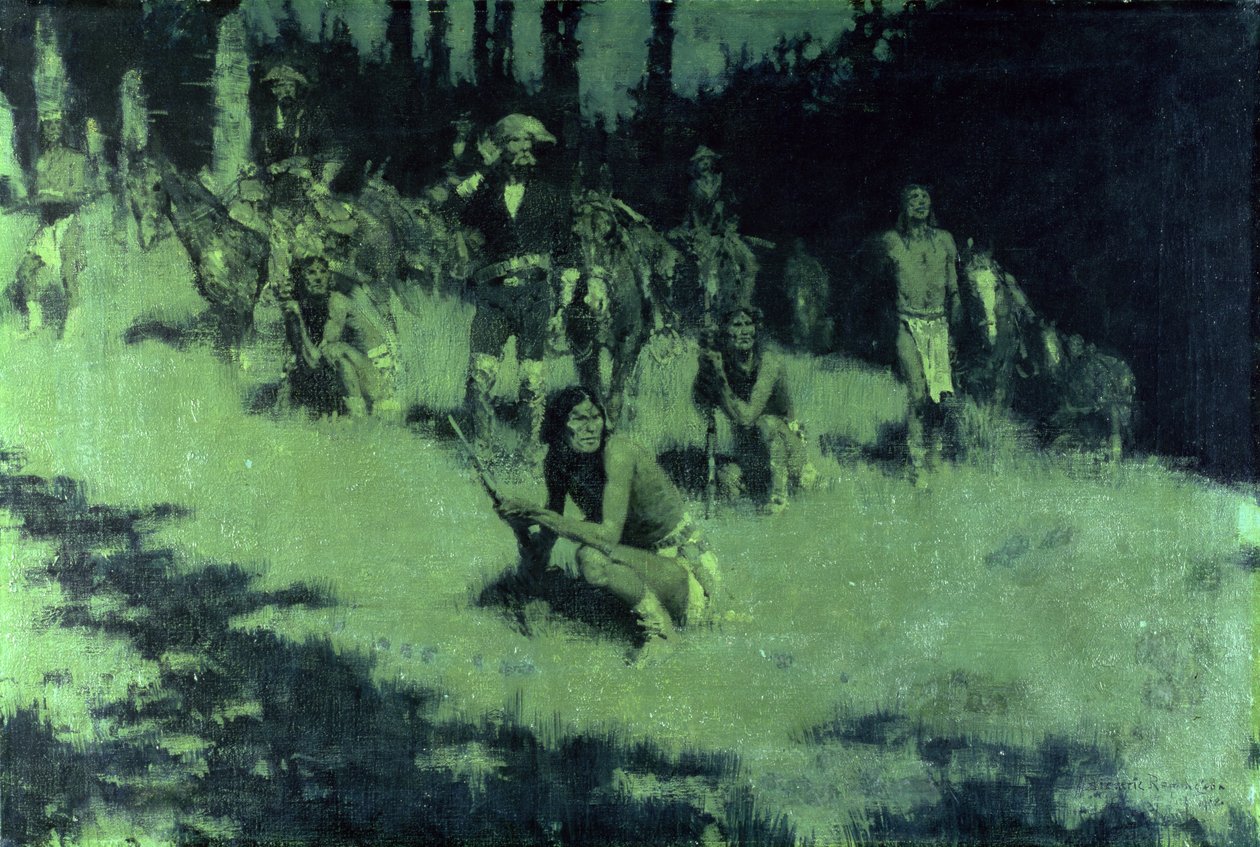 Apache Scouts Listening, 1908 af Frederic Remington
