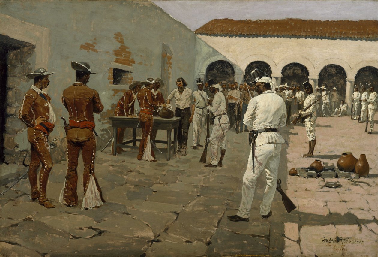 Mier-ekspeditionen- Tegningen af den sorte bønne af Frederic Remington