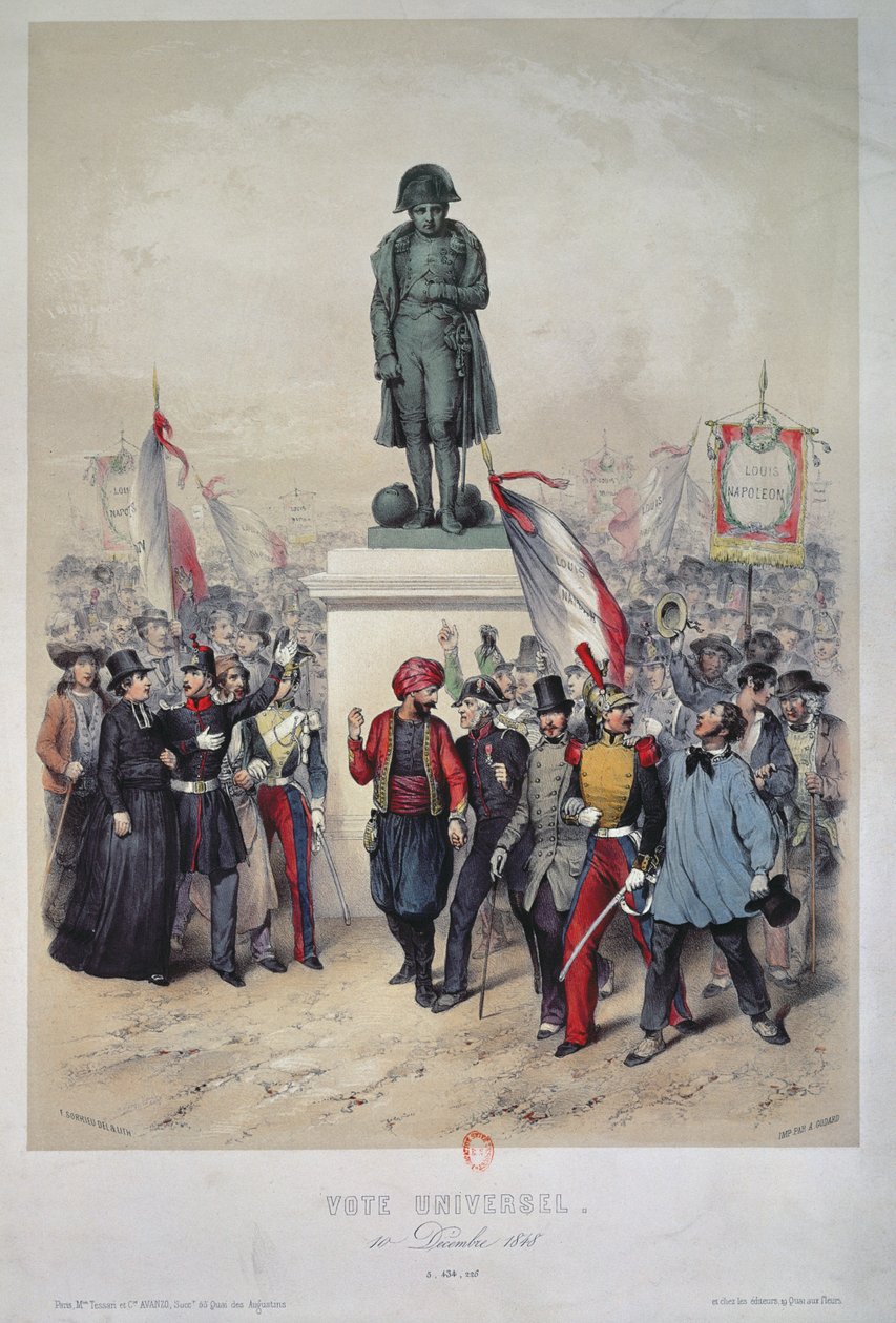 Almindelig valgret, 10. december 1848, valg af Louis Napoleon Bonaparte (1808-73), 1848-49 af Frederic Sorrieu