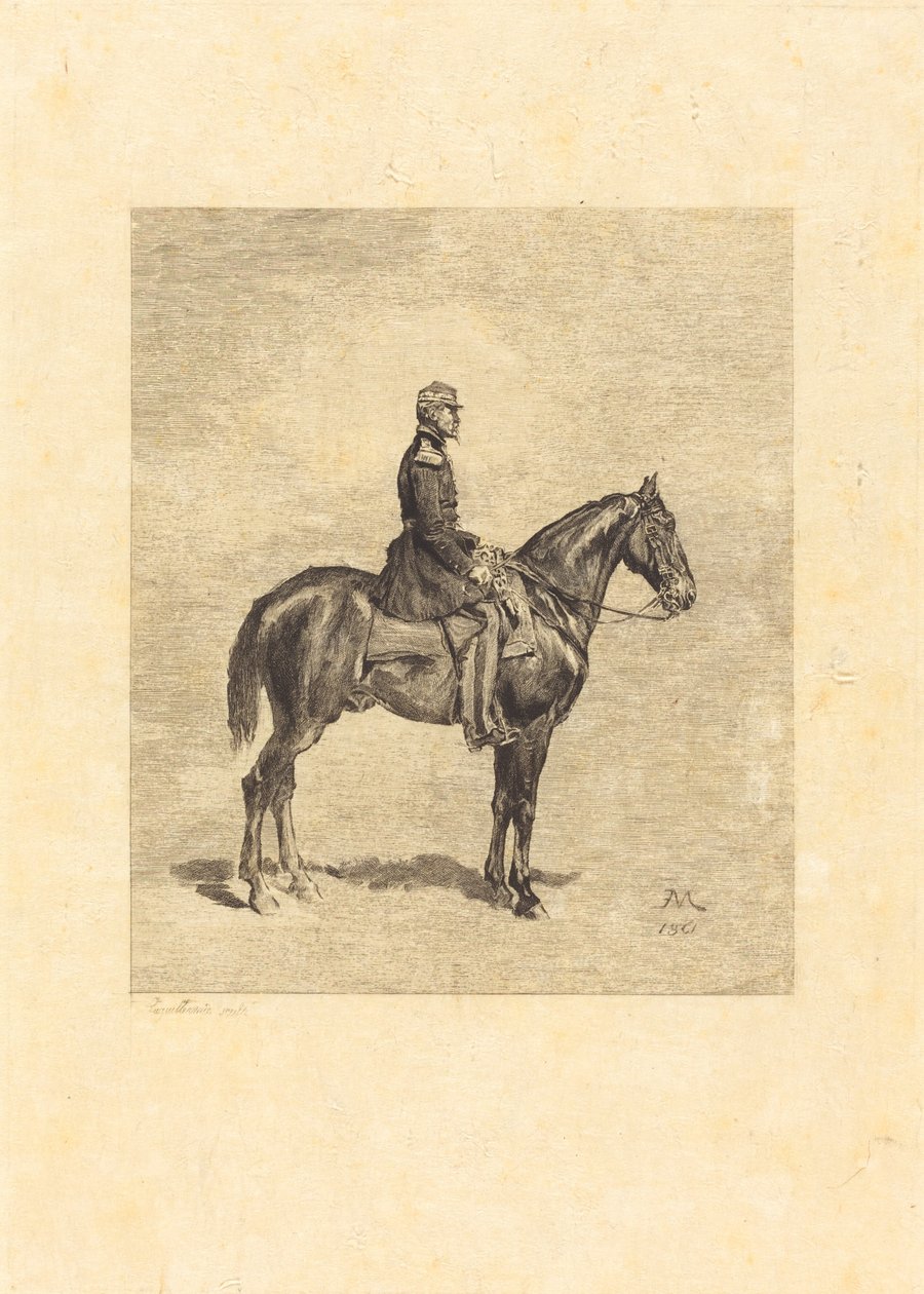 Rytter af Frederic Auguste La Guillermie after Jean Louis Ernest Meissonier