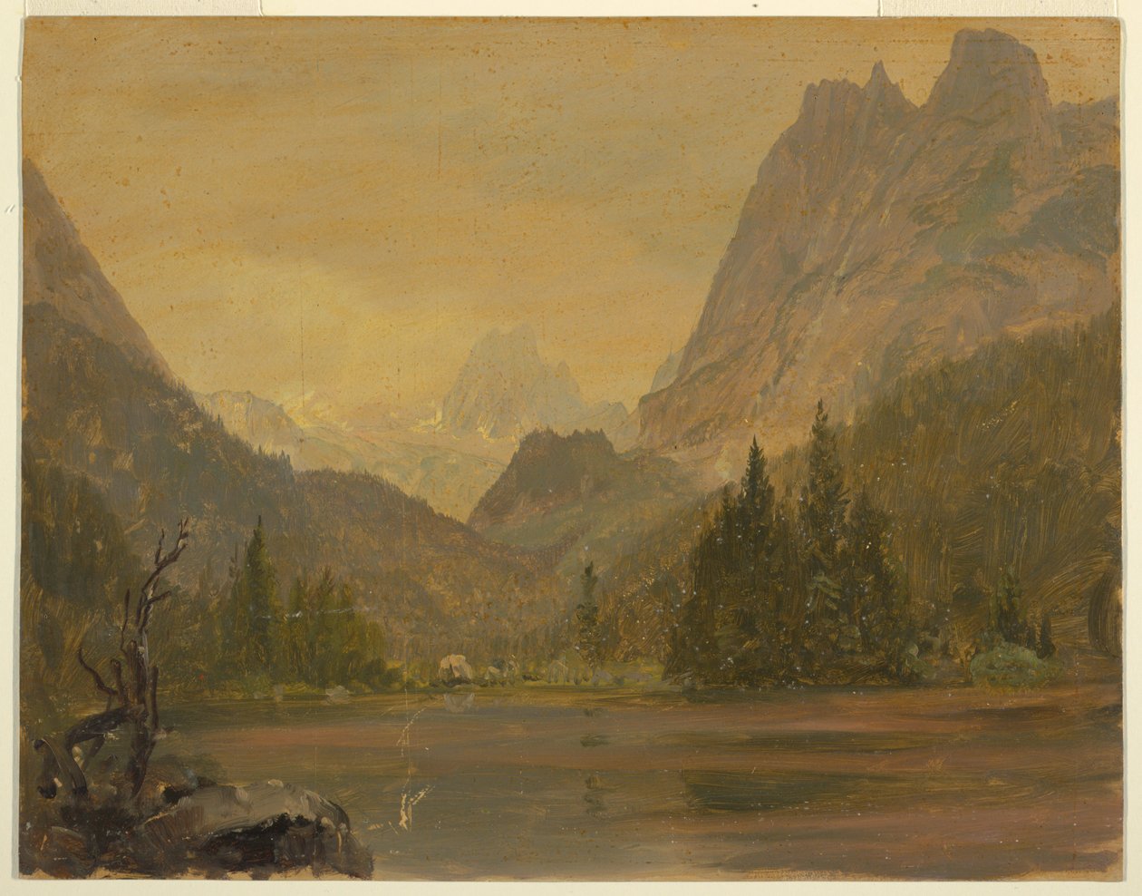 Alpine Lake, Bayern eller Schweiz af Frederic Edwin Church