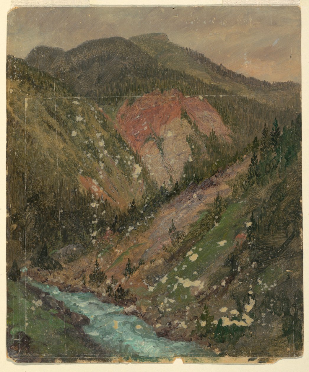 Alpelandskab (Bayern eller Schweiz) af Frederic Edwin Church