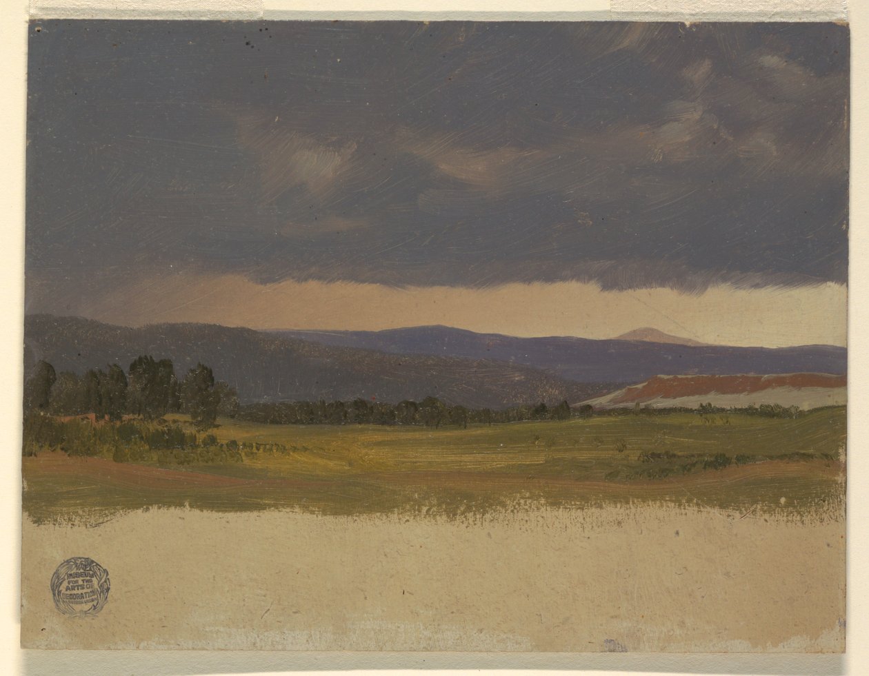 Blue Hill under lave skyer af Frederic Edwin Church