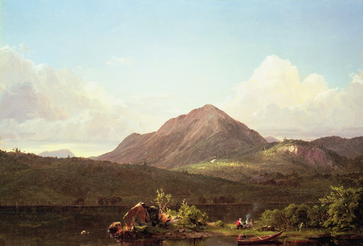 Lejrbål i Maine Wilderness af Frederic Edwin Church
