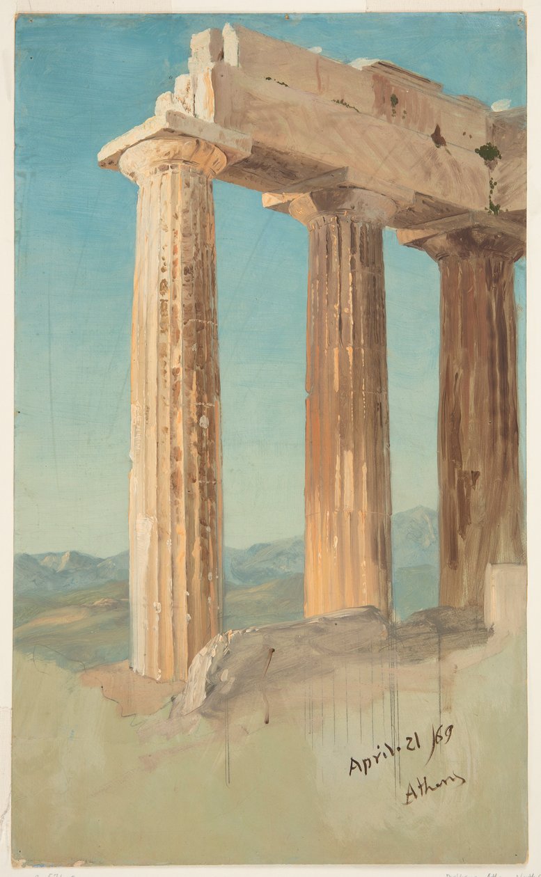 Parthenons søjler, Athen af Frederic Edwin Church