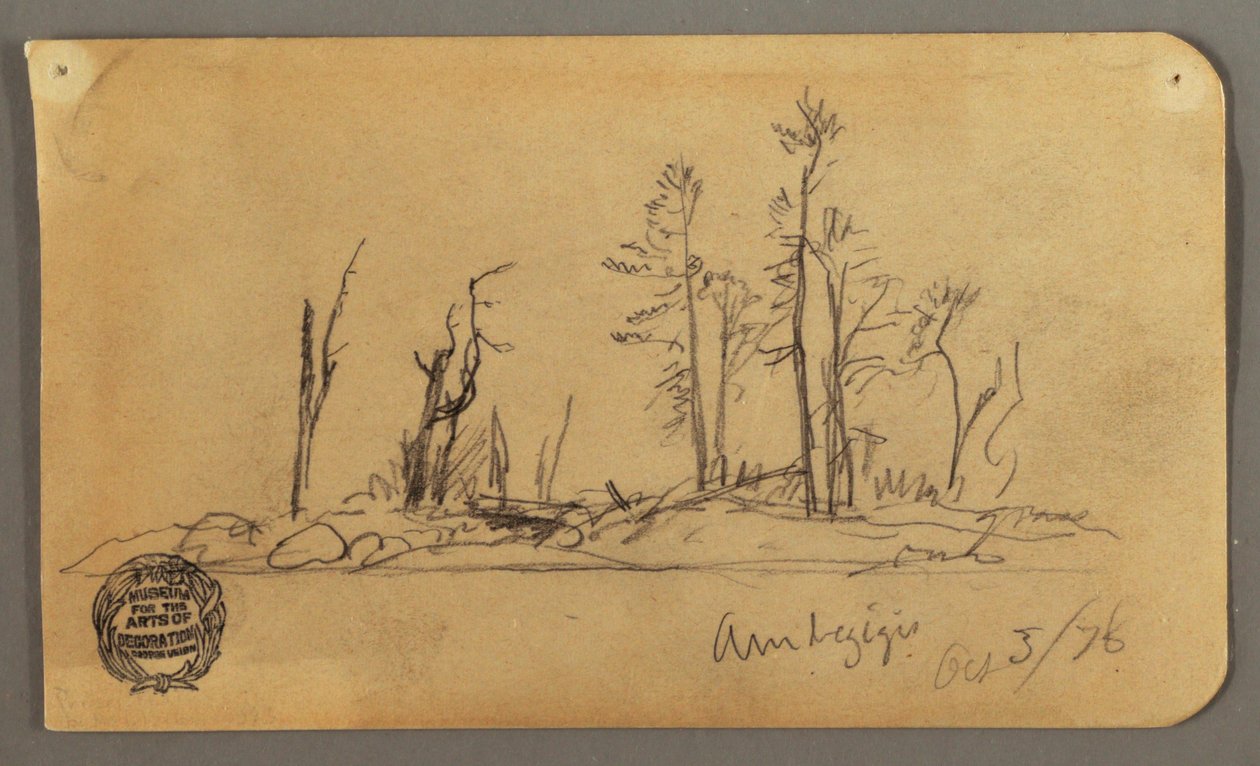 Tegning, Ø, 1878 af Frederic Edwin Church