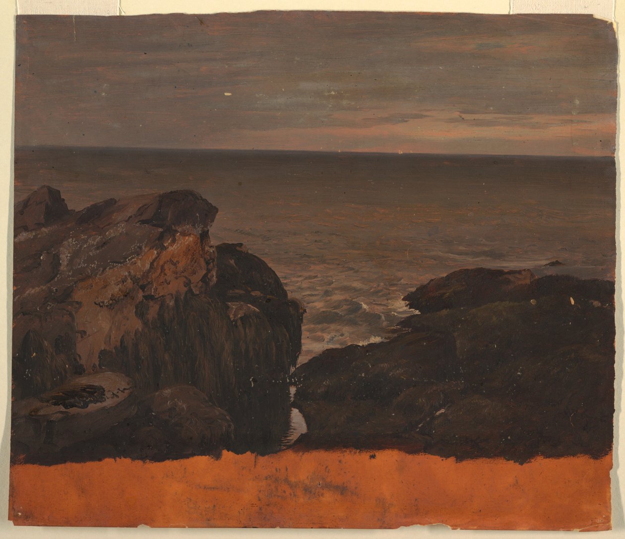 Tegning, Maines kyst, ca. 1850 af Frederic Edwin Church