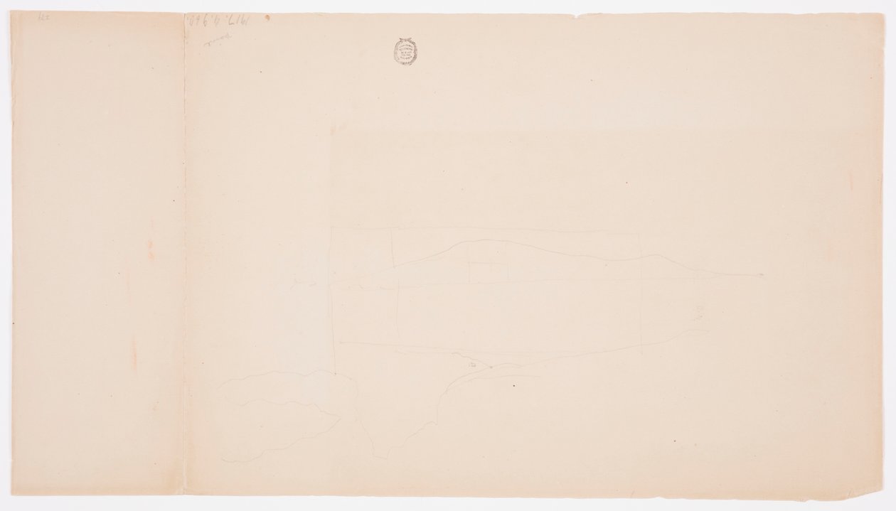 Tegning, Millinocket Lake, Maine, september 1878 af Frederic Edwin Church